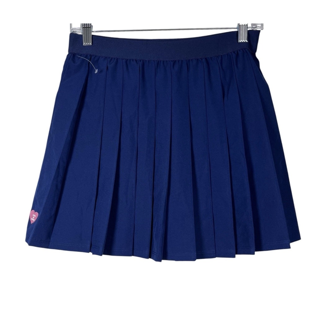 LIFE IS GOOD Sz M Skort Pleated Tennis Blue Skirt Golf Active Athleisure NWOT